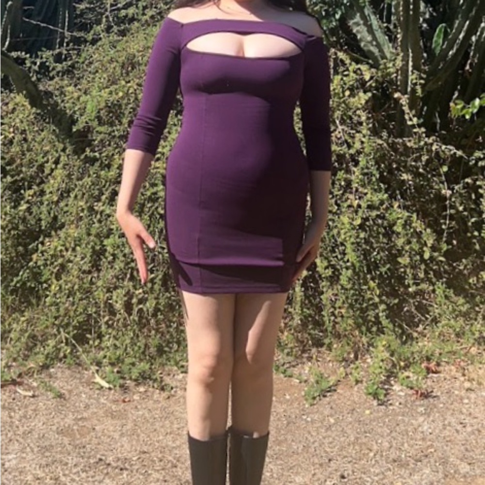 Purple mini Bodycon Dress